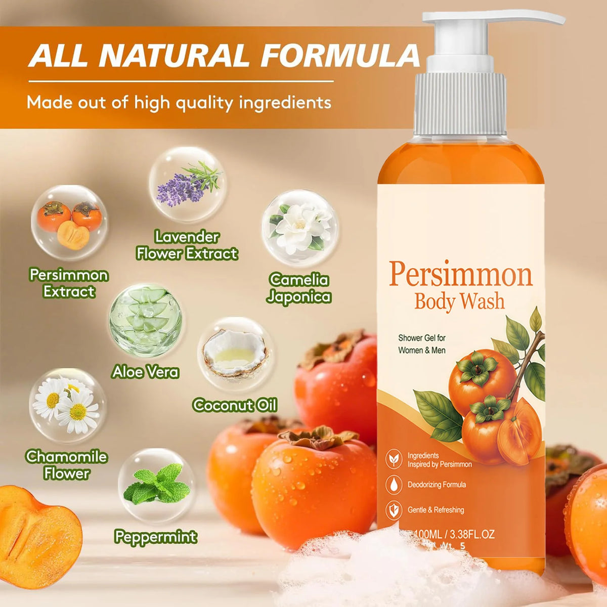 Persimmon Soap & Body Wash Set