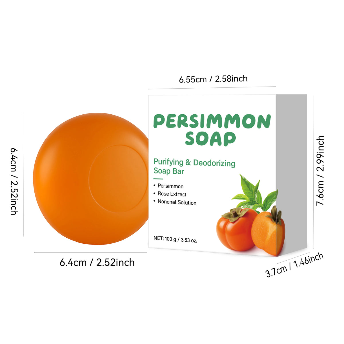 Persimmon Soap Bar · Green Tea