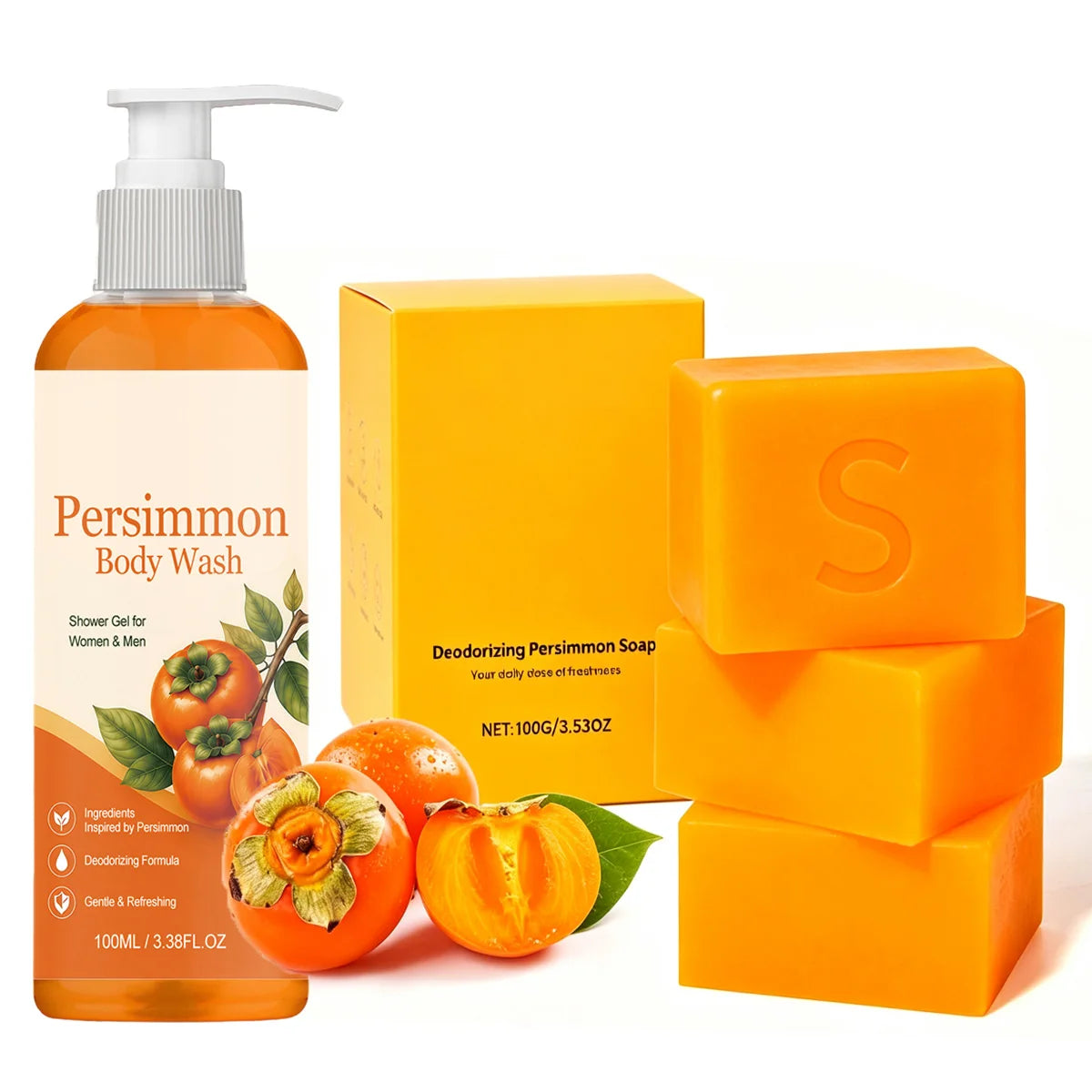 Persimmon Soap & Body Wash Set