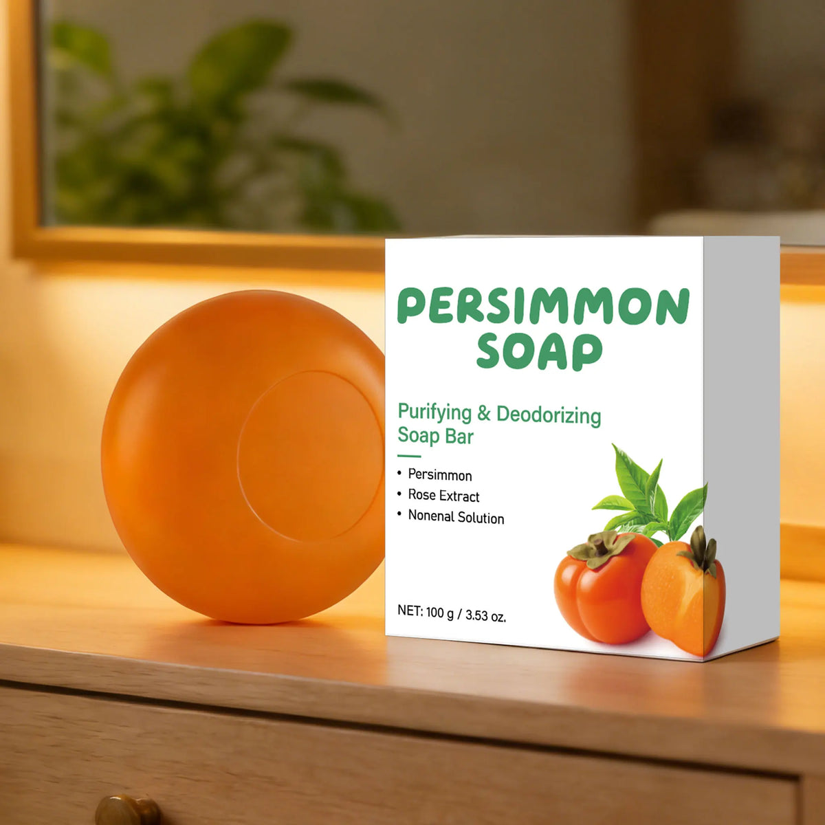 Persimmon Soap Bar · Green Tea